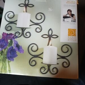 Black Wall Sconce Set